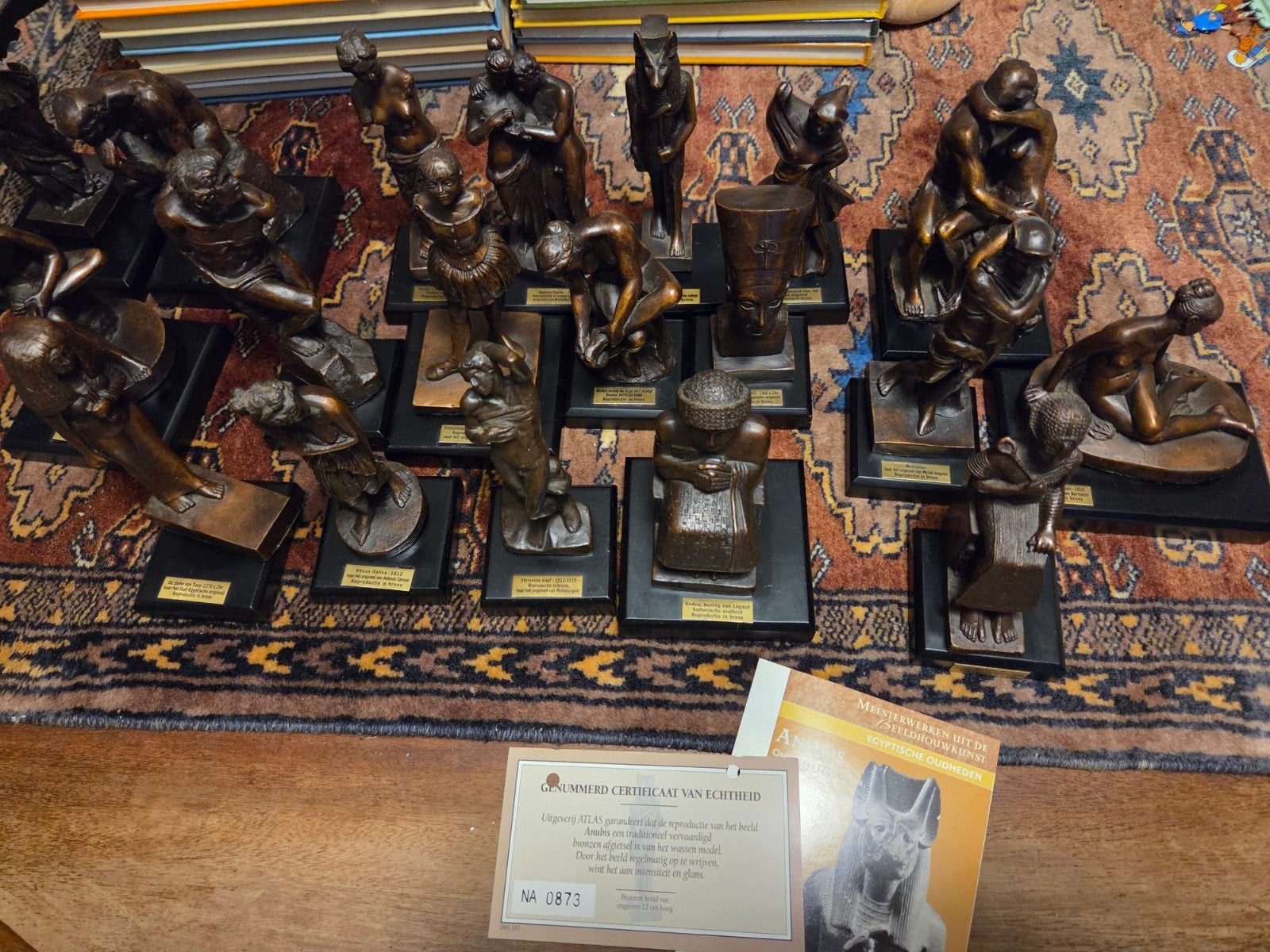 19 bronzen reproducties van beroemde kunstwerken, Antiek en Kunst, Ophalen, Overige onderwerpen, Minder dan 20 cm, Brons