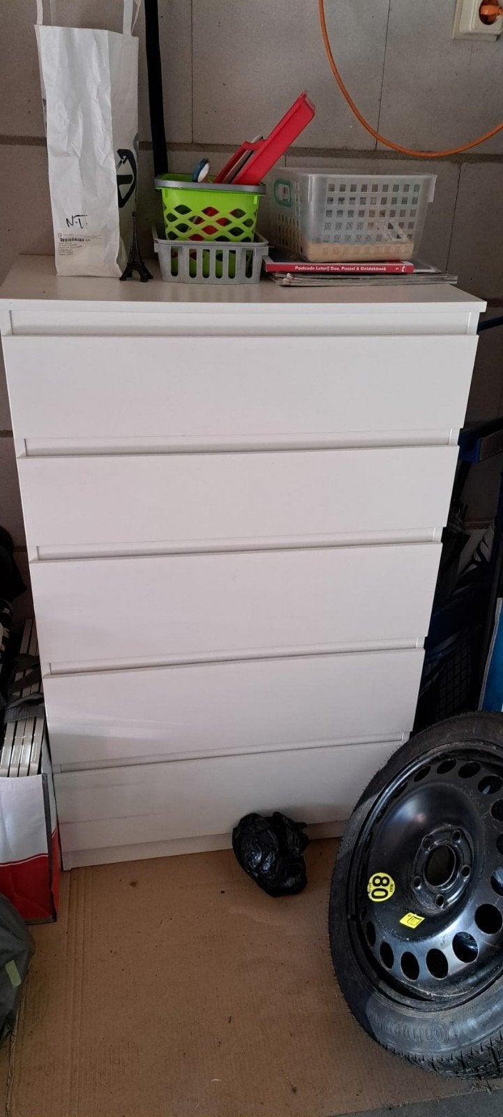 IKEA MALM ladekast wit - 4 lades, Huis en Inrichting, Ophalen, Gebruikt, 100 tot 150 cm, 50 tot 100 cm