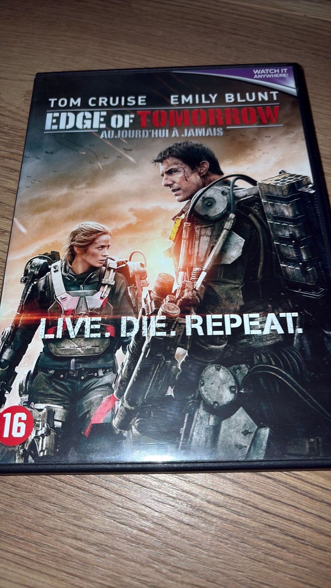 Edge of Tomorror met Tom Cruise en Emily Blunt., Vanaf 16 jaar, Ophalen of Verzenden, Zo goed als nieuw