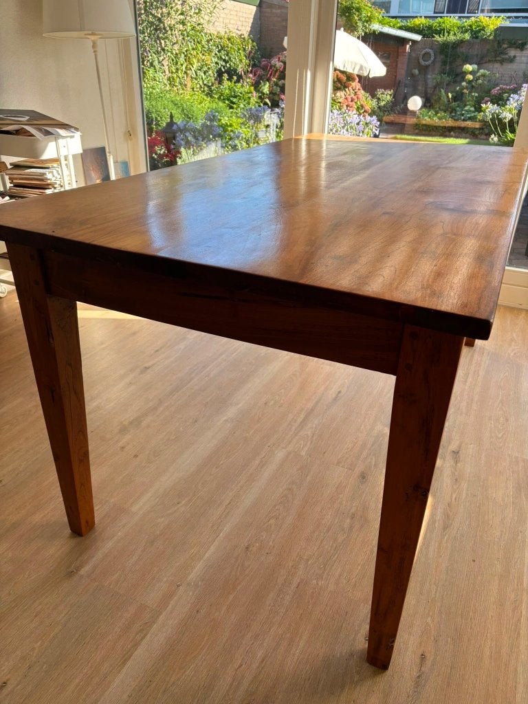 Teak houten tafel, Ophalen, Gebruikt, Teakhout, 50 tot 100 cm