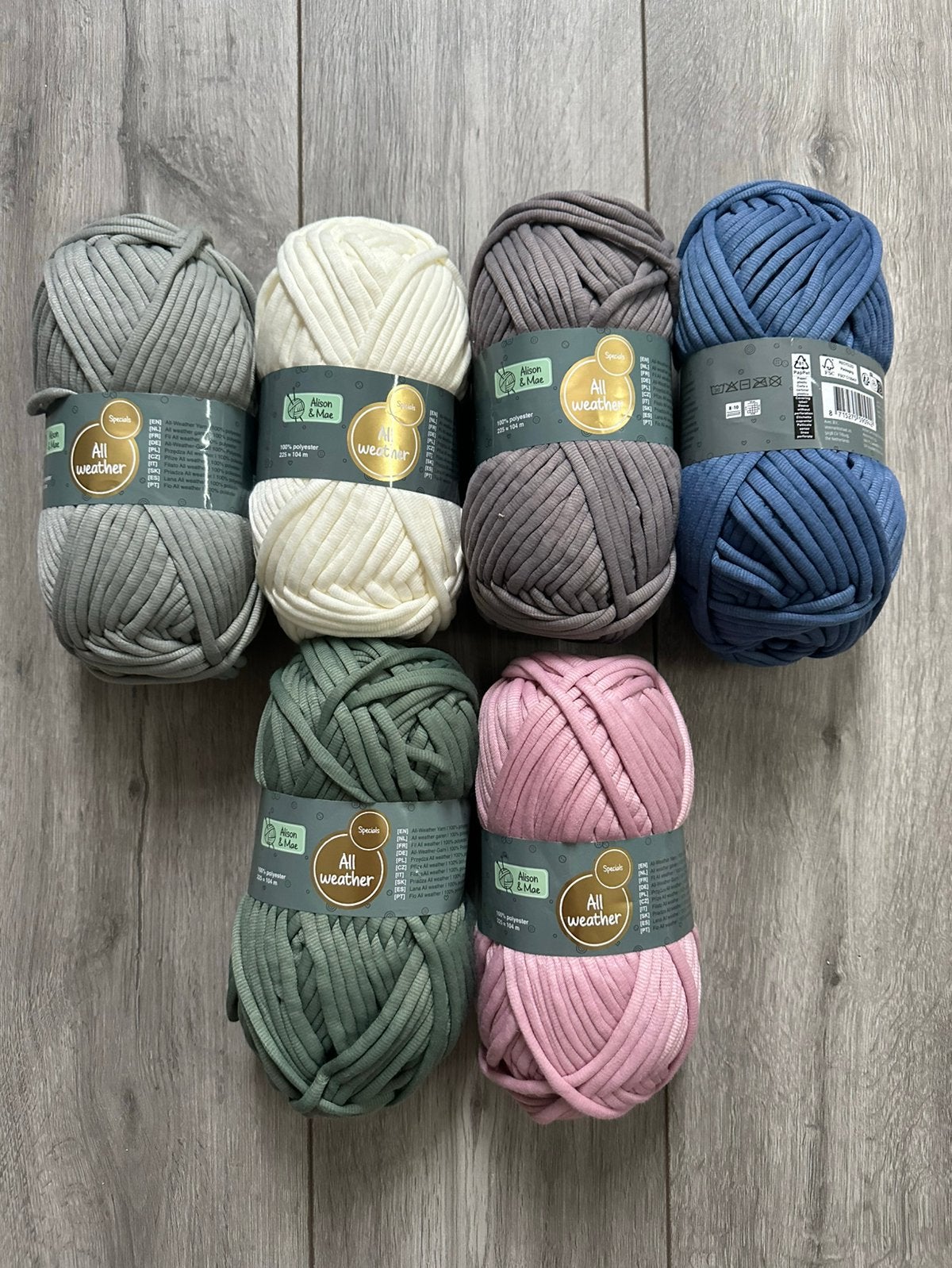Alison & Mae All Weather garen 225g – diverse kleuren, Hobby en Vrije tijd, Ophalen of Verzenden, Nieuw, Breien of Haken, Wol of Garen