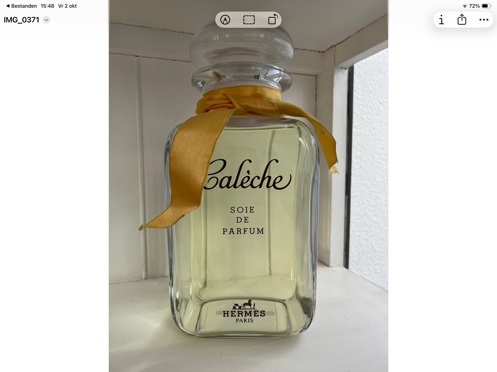 Hermes Caleche giant factice 30 cm hoog decoratie!, Ophalen, Zo goed als nieuw, Parfumfles