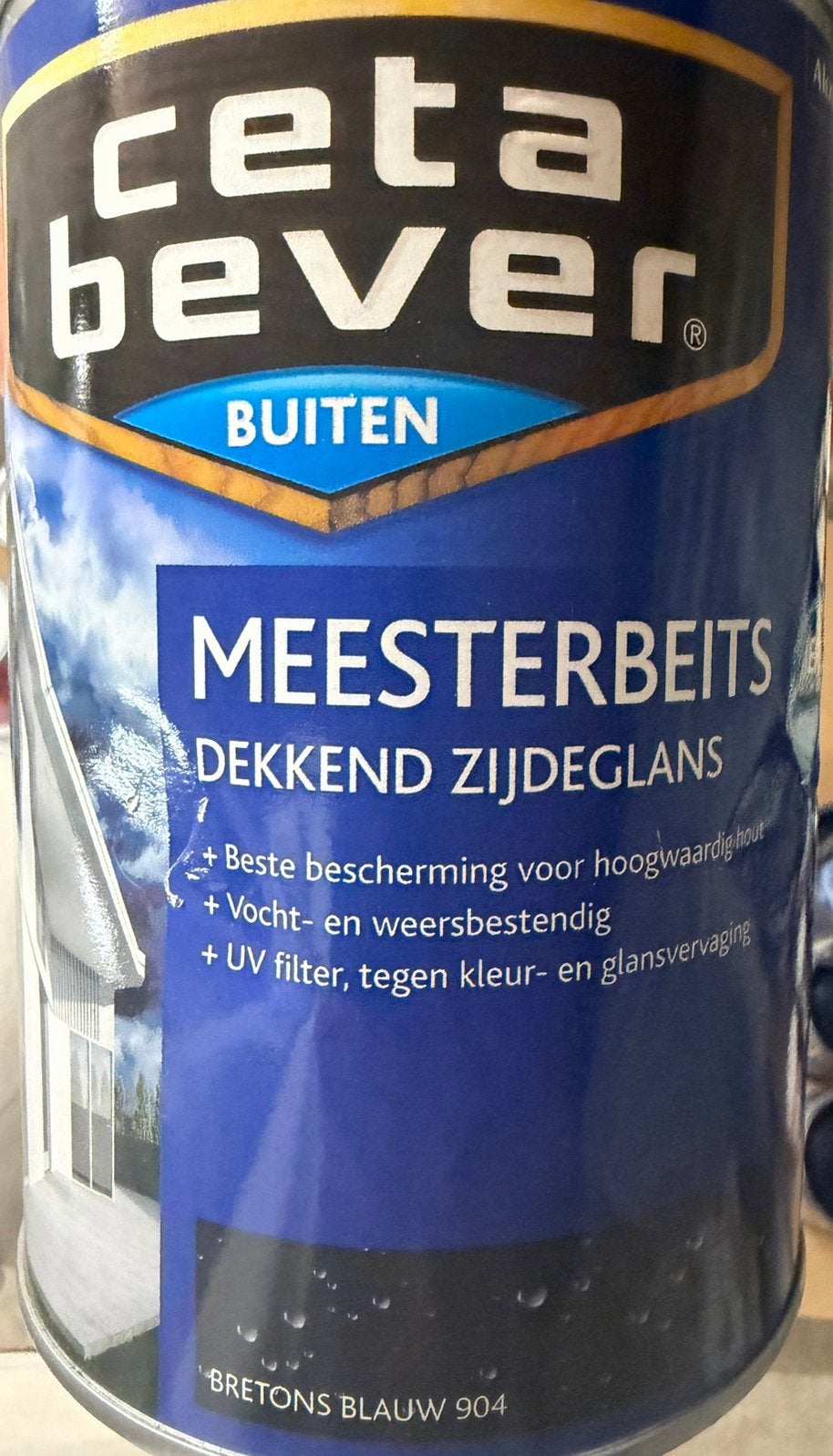 Cetabever dekkende beits Bretons blauw 0,75l en 1,25liter, Ophalen of Verzenden, Nieuw, Hout