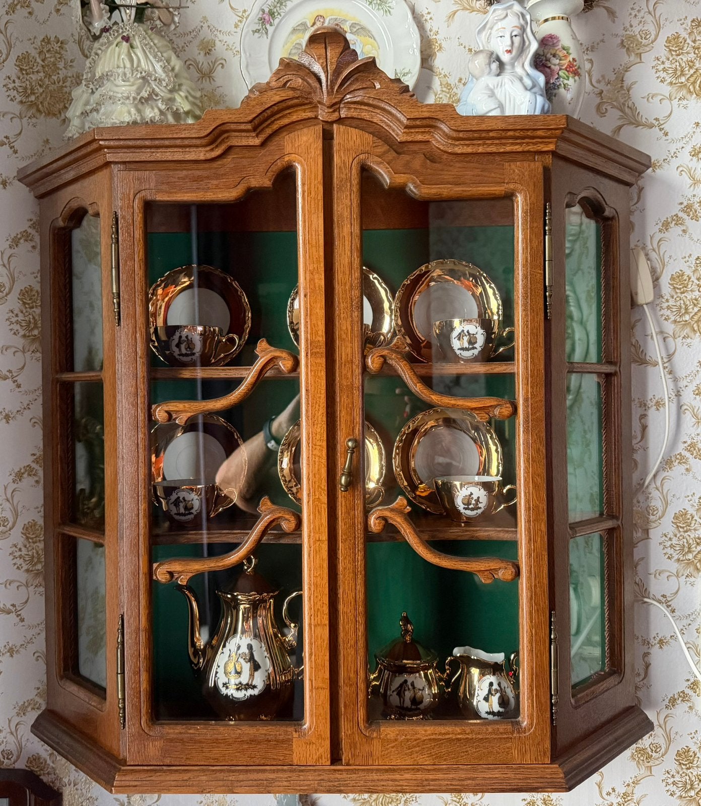 Antieke Bavaria theeservies in vitrinekast, Ophalen of Verzenden