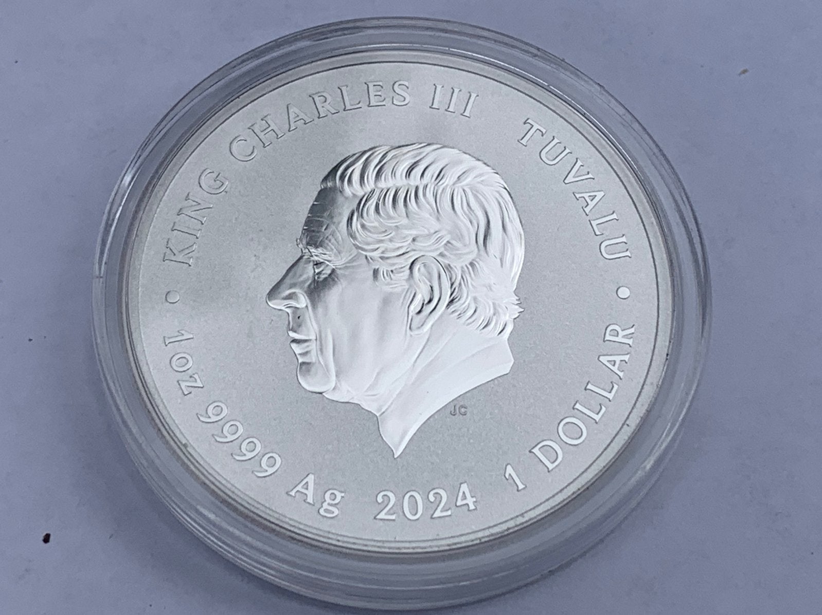 Zilveren 1 oz munt koning charles engeland 2024, Ophalen of Verzenden, Zilver