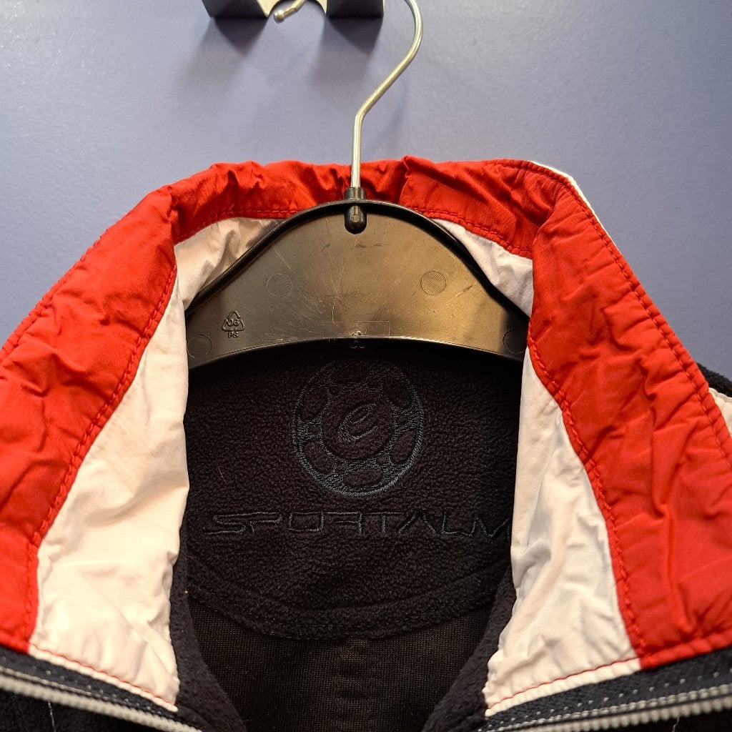 Sportalm fleece vest zwart / wit / rood wat dunner S 47033, ., Zwart, Maat 36 (S), .