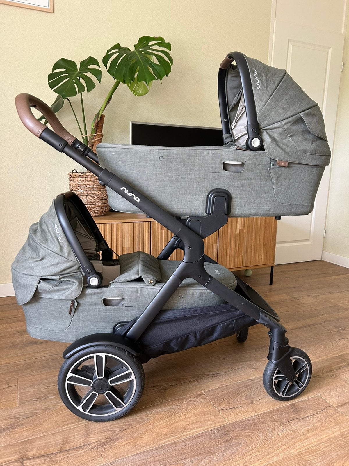 Tweeling kinderwagen - Nuna Demi Next Twin compleet, Gebruikt, Duowagen, Combiwagen, Ophalen