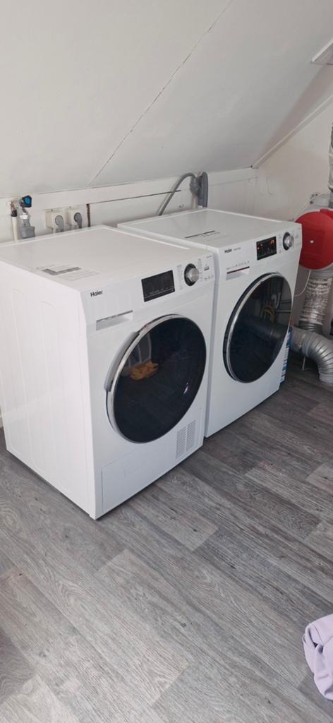 Haier Wasmachine HW80-B16636 & Droger HD80HD80-A636-DF, 1200 tot 1600 toeren, Energieklasse A of zuiniger, 8 tot 10 kg, Ophalen of Verzenden