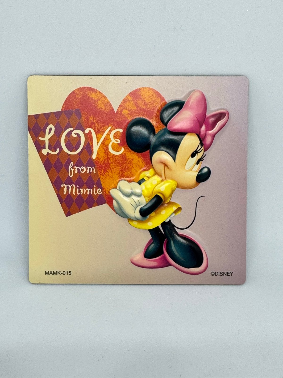 Minnie Mouse 'Love from Minnie' magneet, Ophalen of Verzenden, Mickey Mouse, Gebruikt, Overige typen