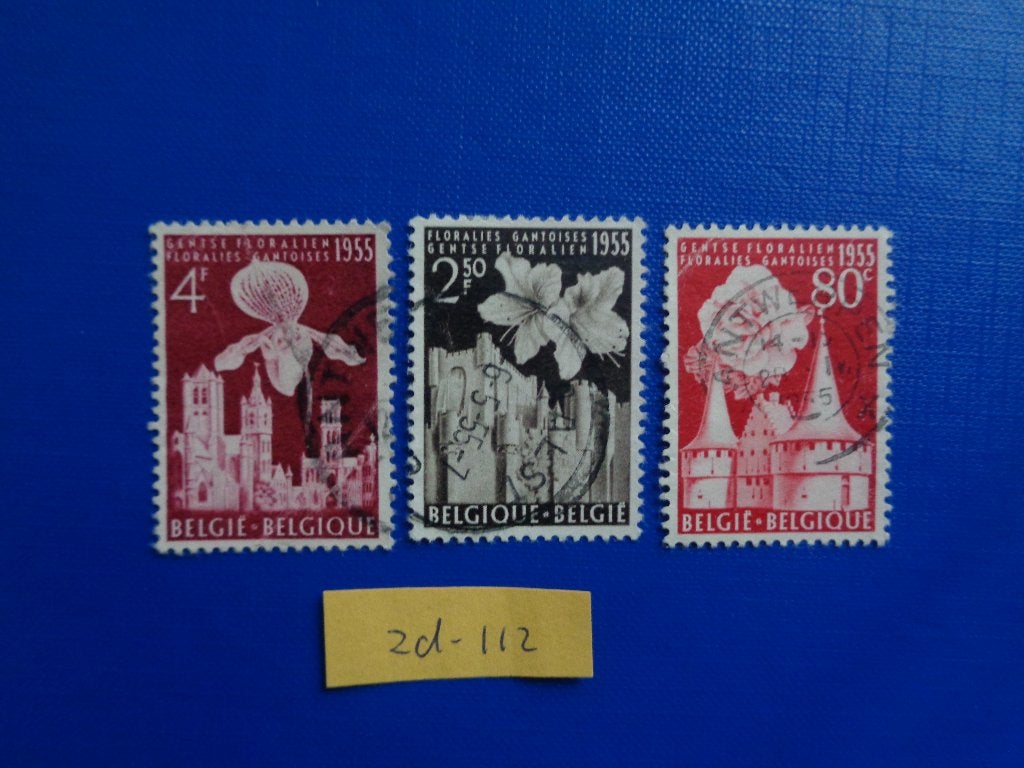 belgie - bloemen festival gent 1955 (zd-112), Ophalen of Verzenden, Gestempeld