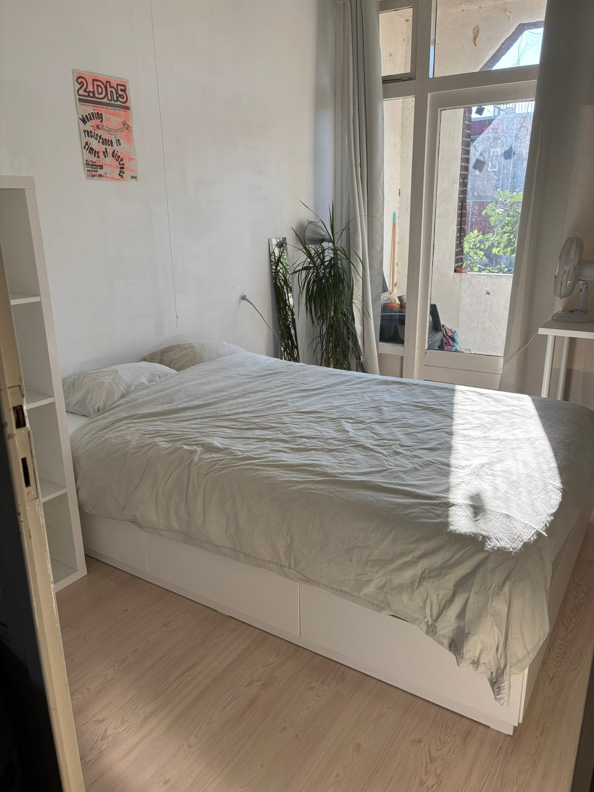 Wit bed met lades 140x200 (eventueel met gratis matras), Huis en Inrichting, Slaapkamer | Bedden, Ophalen, Wit, Tweepersoons, 140 cm
