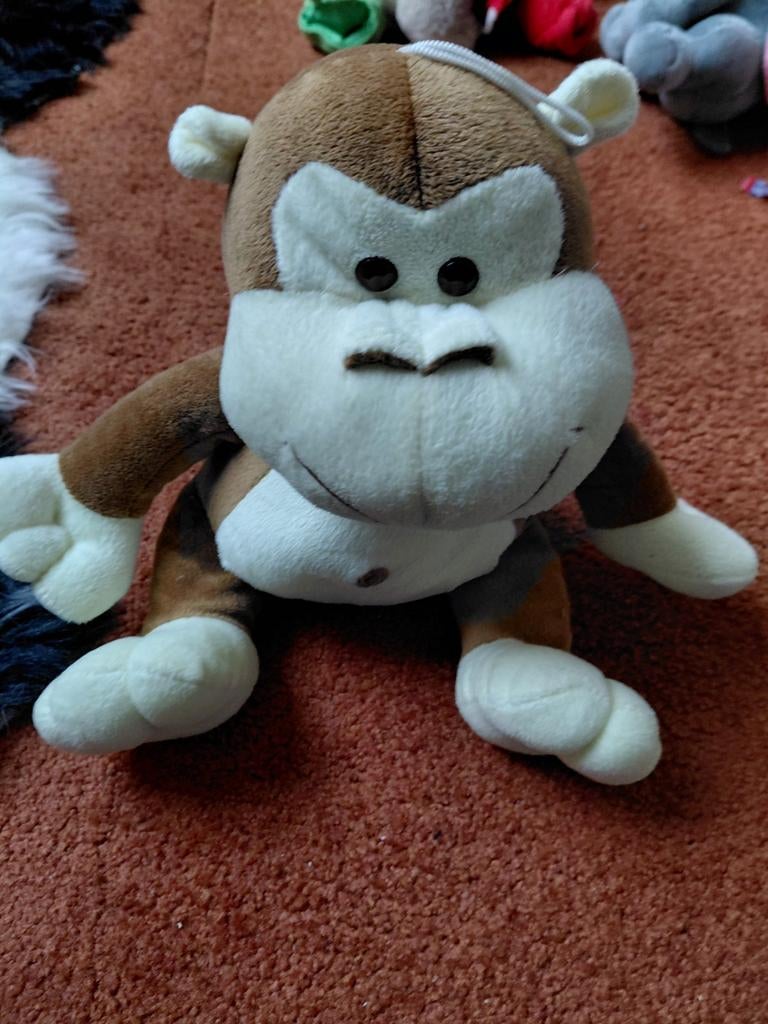 Schattige pluche aap knuffel, Ophalen of Verzenden, Gebruikt, Overige typen