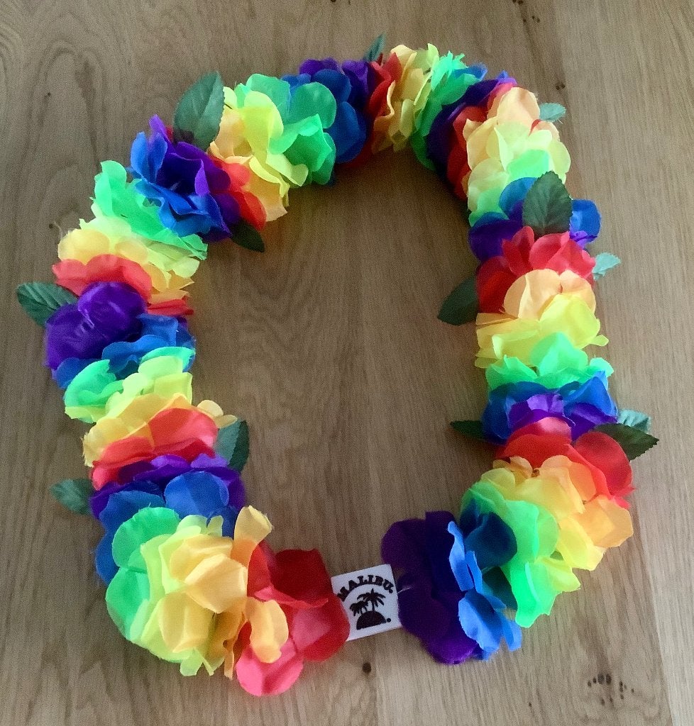 1 keer MALIBU - Hawaii krans - Multicolor dikke kwaliteit, Ophalen of Verzenden, Nieuw