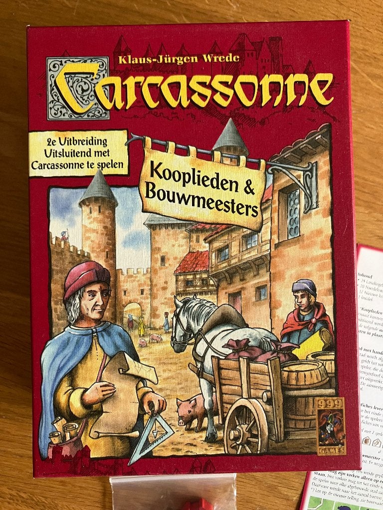 Uitbreiding Carcassonne - Kooplieden & Bouwmeesters, Vijf spelers of meer, Ophalen of Verzenden, Nieuw, 999 Games