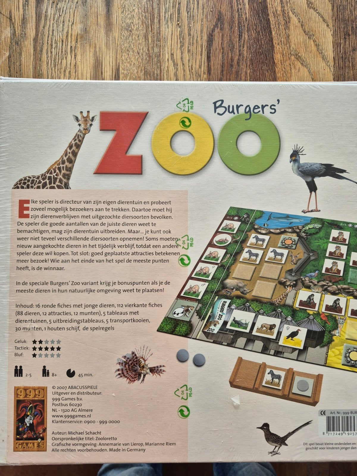 Burgers' Zoo Bordspel - Nieuw in ongeopende verpakking, Hobby en Vrije tijd, Drie of vier spelers, Ophalen of Verzenden, Nieuw