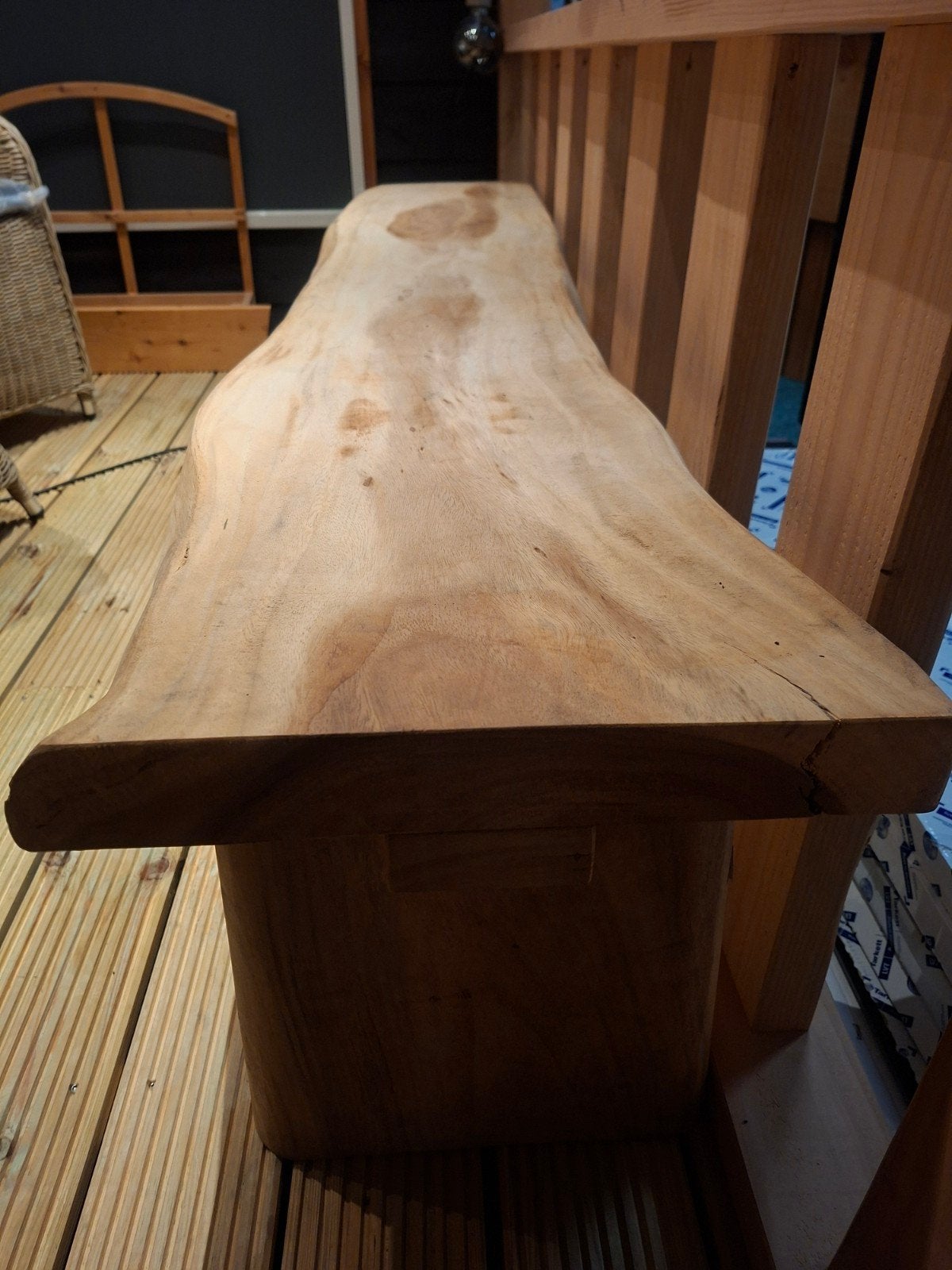 Prachtige Suar houten bank, Ophalen, 125 cm of meer, Nieuw, Overige vormen
