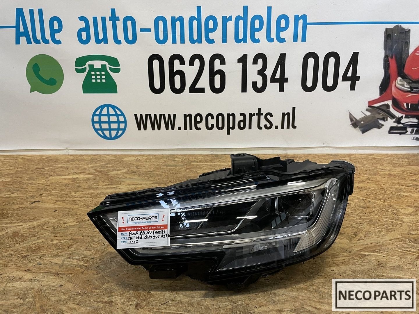 AUDI A3 8V FACELIFT FULL LED KOPLAMP LINKS 8V0941033D, -, -, -