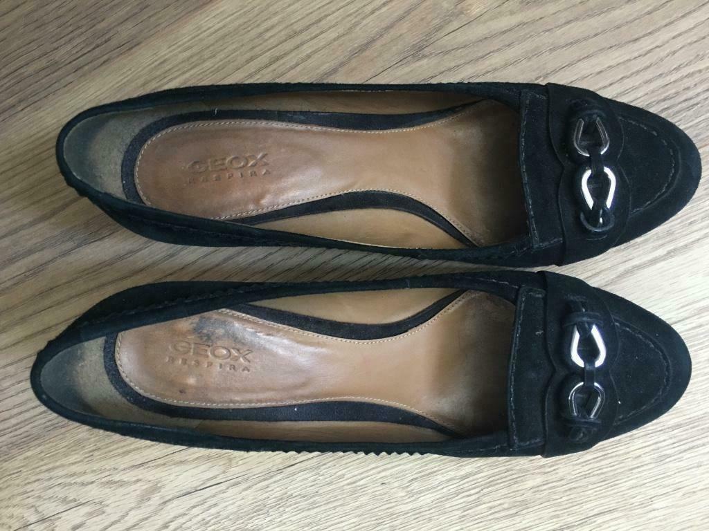 GEOX RESPIRA zwarte suède pumps maat 40 hak 8 cm, Geox, Pumps, Zwart, Ophalen of Verzenden