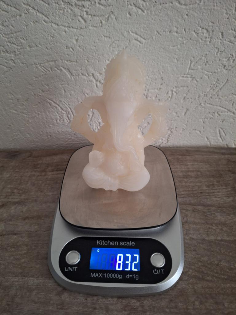 Afghaanse Jade Ganesha Beeld - Handgemaakt, Minder dan 20 cm, Ophalen of Verzenden, Handgemaakt, Steen of Keramiek