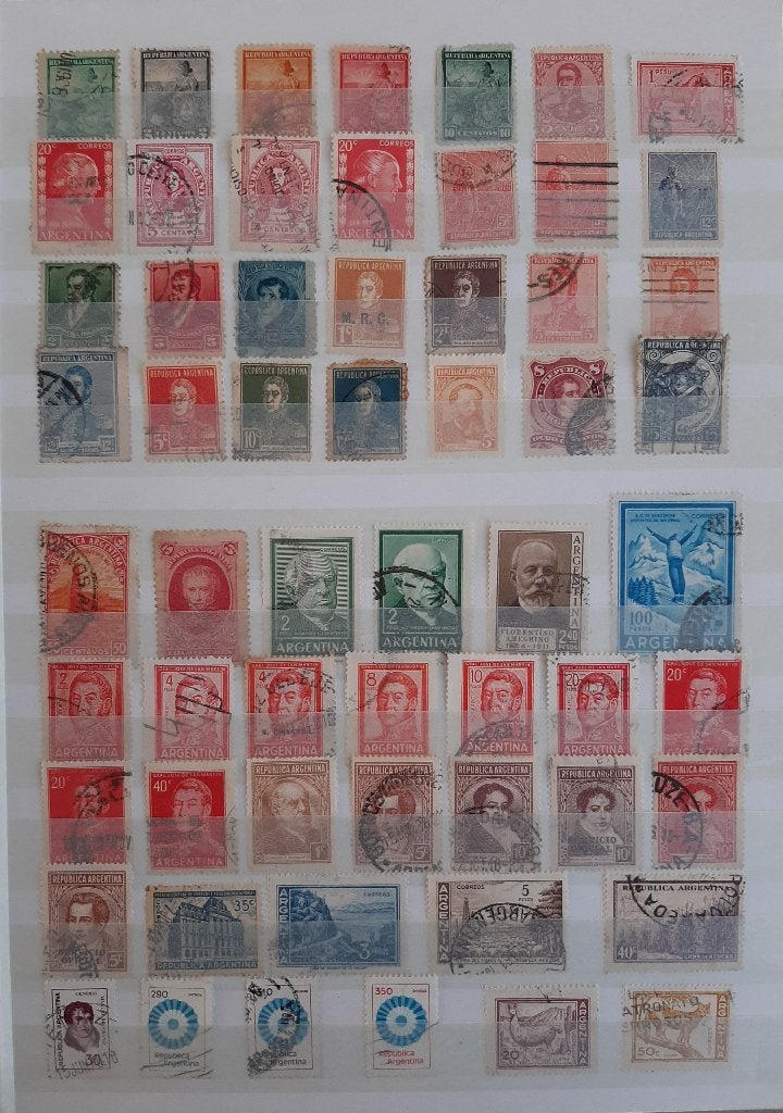 2 Kaarten Oude Klassieke Postzegels Argentinië Nr. 6, Ophalen, Zuid-Amerika