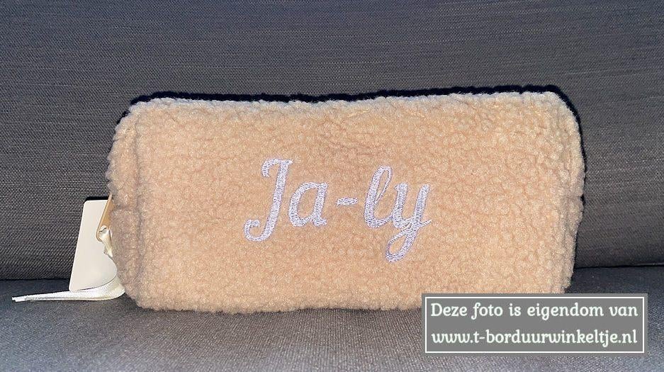 Etui teddy ecru geborduurd met naam, Diversen, Ophalen of Verzenden, Nieuw
