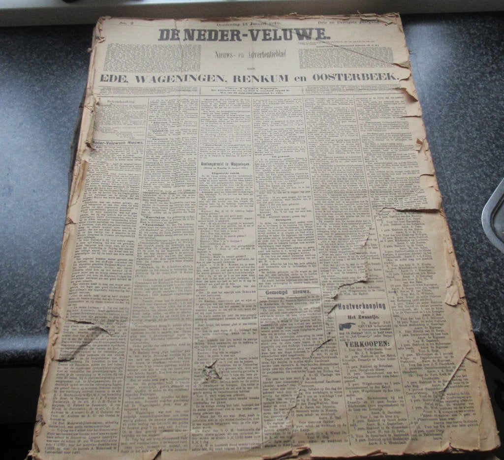JAARGANG 1910+1911- DE NEDER-VELUWE-EDE,RENKUM,OOSTERBEEK ea, Ophalen of Verzenden