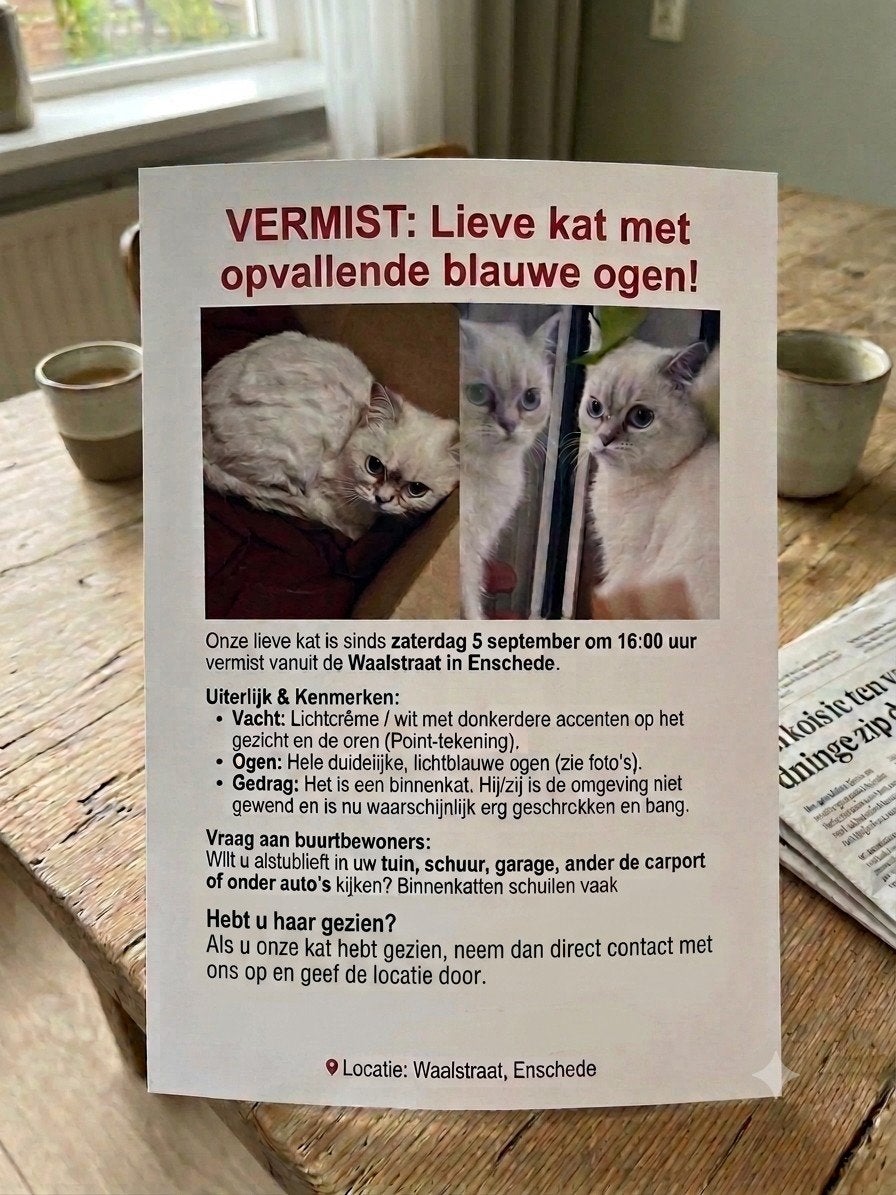 Mijn kat is vermist, Dieren en Toebehoren, Poes