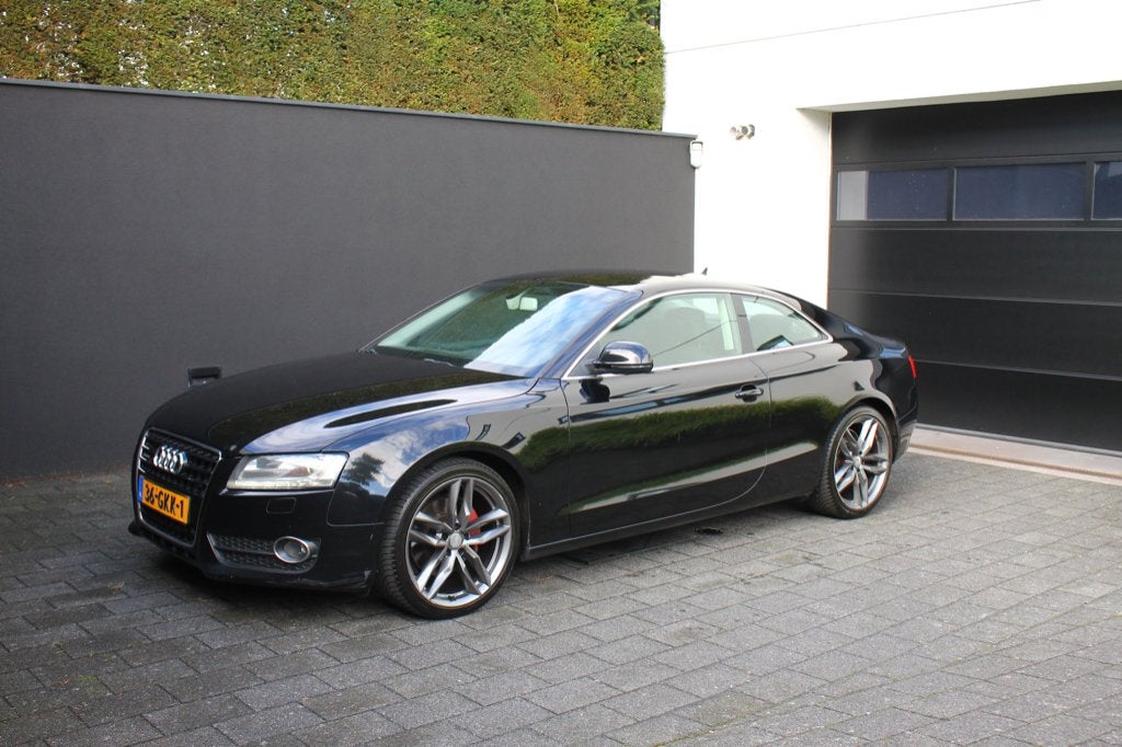 Audi A5 3.0 TDI 176KW Coupe Quattro 2007 Zwart, Auto's, Stof, 4 stoelen, Zwart, 14 km/l