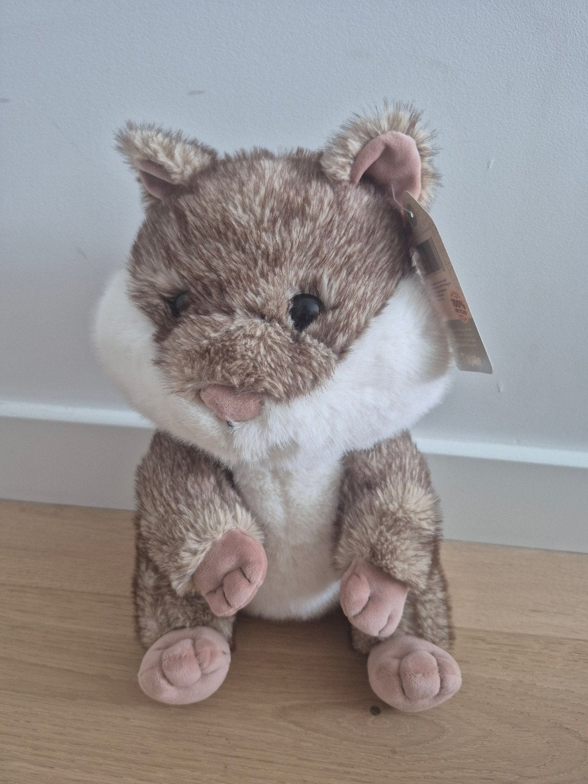 Schattige Timare Hamster knuffel met kaartje, Ophalen of Verzenden, Nieuw, Stoffen beer, Overige merken