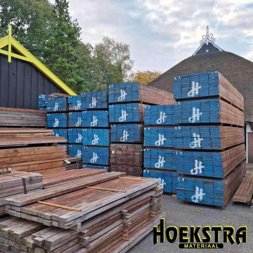 Grote voorraad hardhouten balken 40x150mm / 40x200mm, Ophalen, Nieuw, Hardhout, 250 cm of meer
