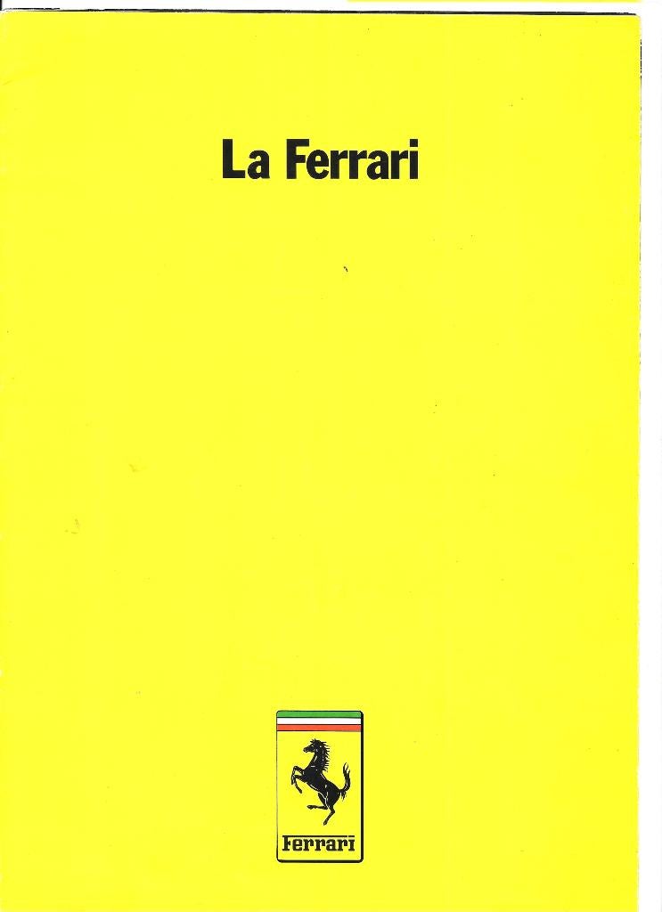 "LA FERRARI"  company-brochures 1978 & 1985, Ophalen of Verzenden, Zo goed als nieuw, Ferrari