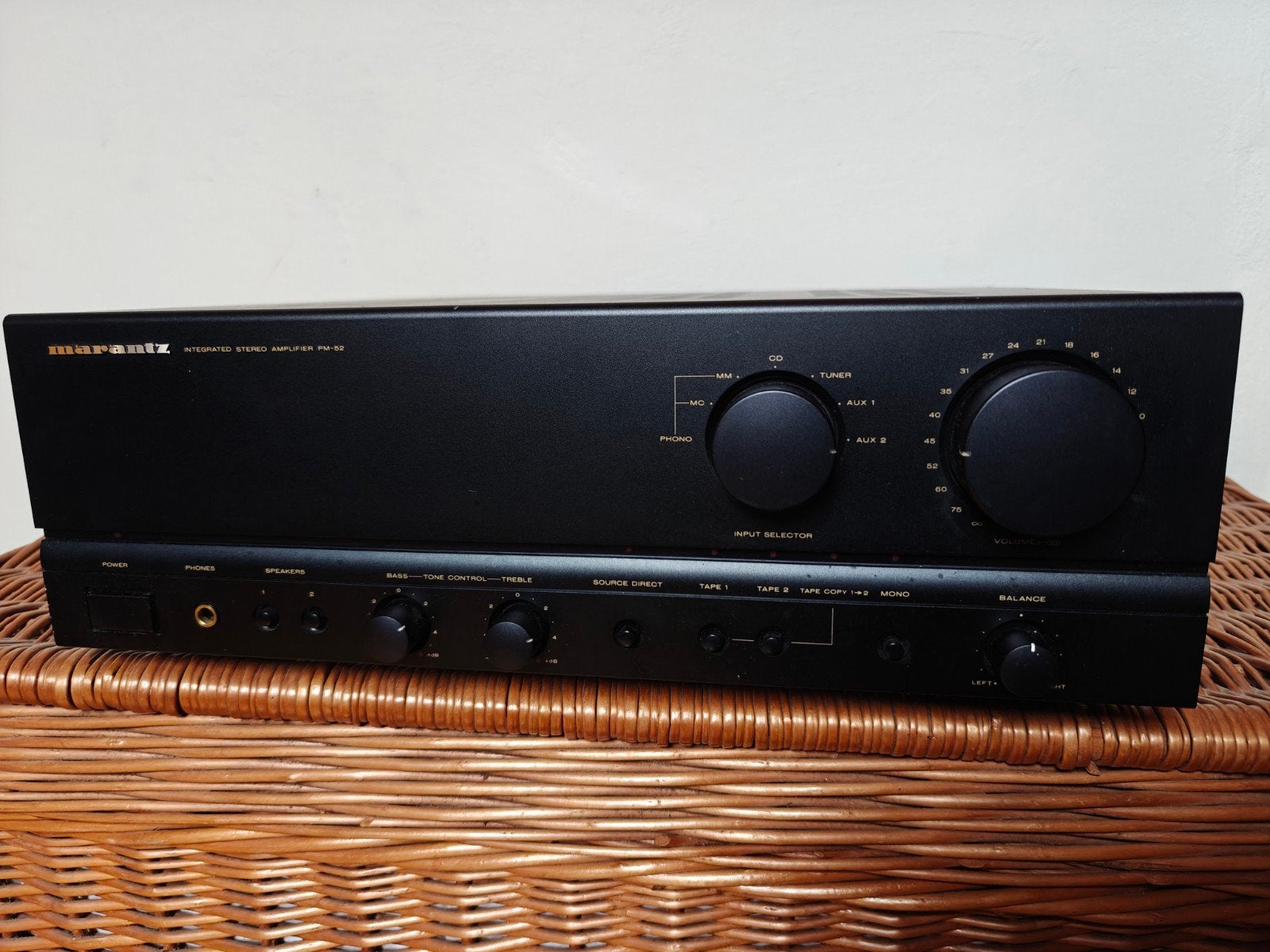 Marantz PM-52 Stereo Versterker - Japanse Kwaliteit, Gebruikt, 60 tot 120 watt, Stereo, Ophalen
