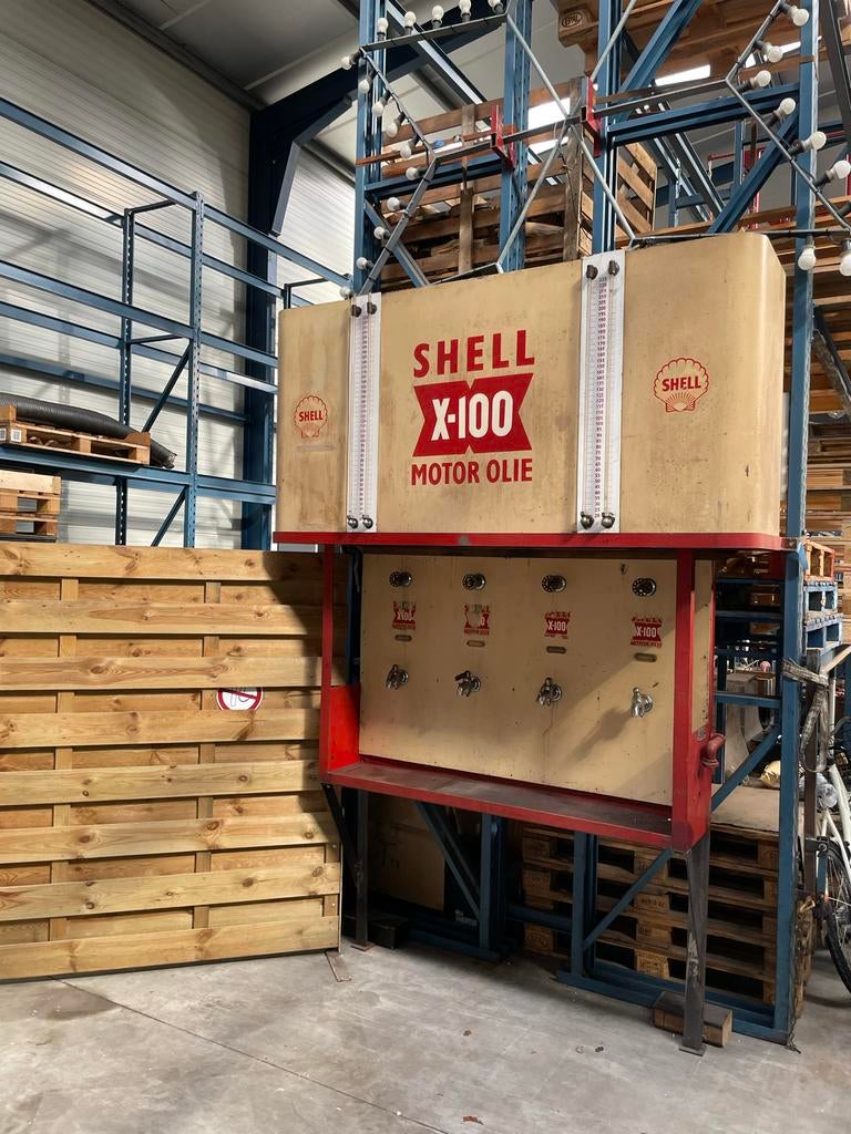 Originele Shell X-100 Motor Oliebar - Jaren '50, Ophalen, Gebruikt, Gebruiksvoorwerp