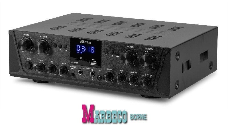 Versterker, Audio amplifier, Bluetooth, USB, SD, MP3, 4-zone, Info@marbeco.nl, Power Dynamics, Nieuw, Overige instrumenten