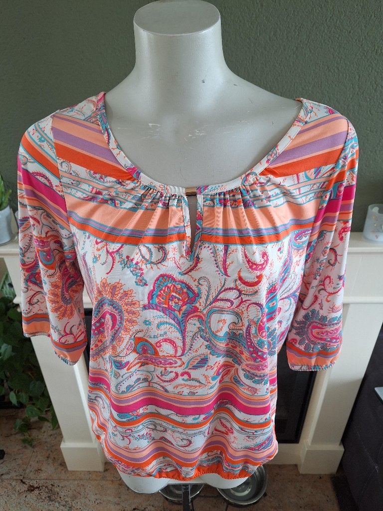 K-Design felle kleuren top shirt M 38 40 K Design, Kleding | Dames, Tops, Maat 38/40 (M), K-design, Verzenden, Zo goed als nieuw