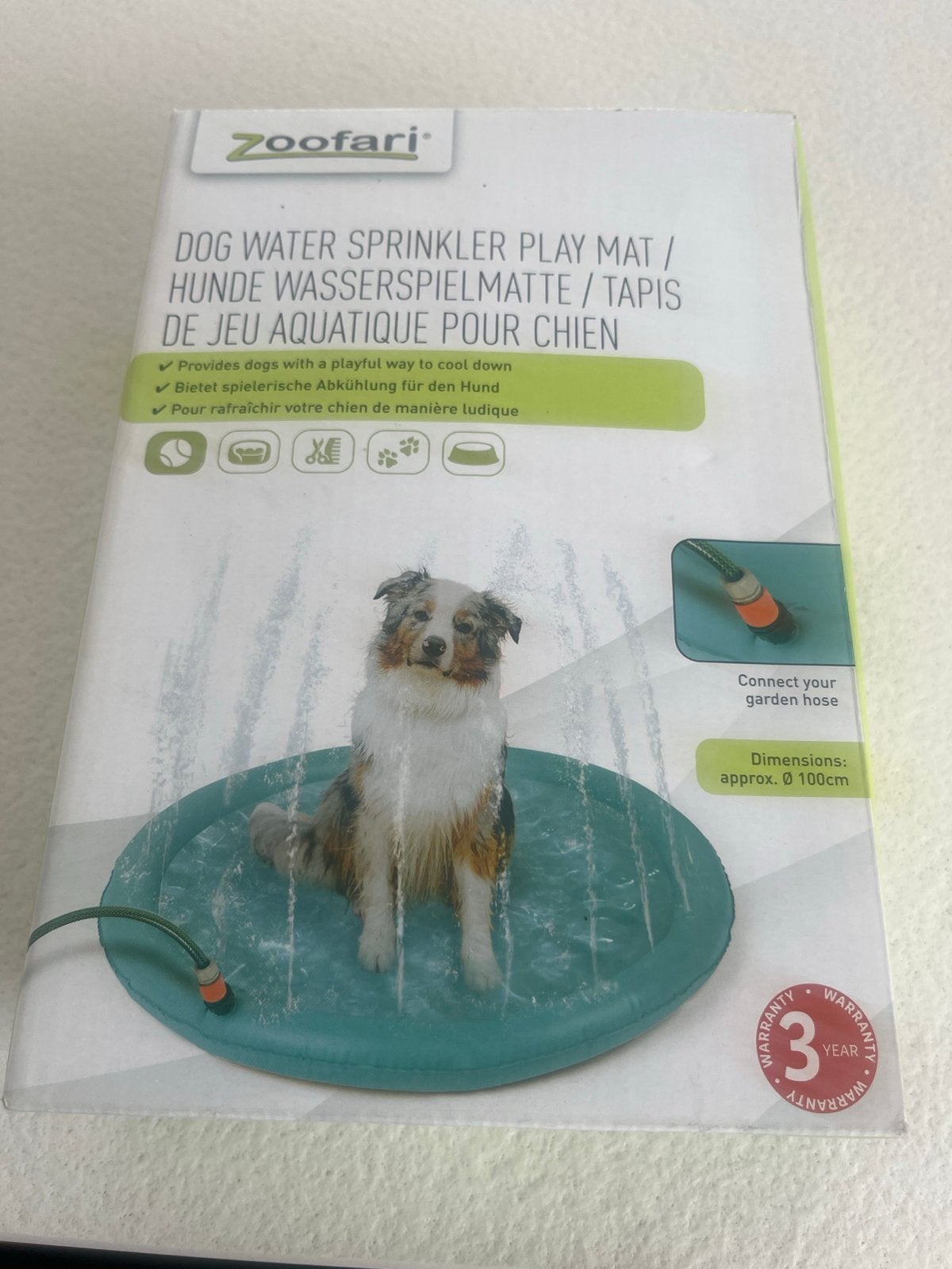 Honden fonteinmat, Ophalen