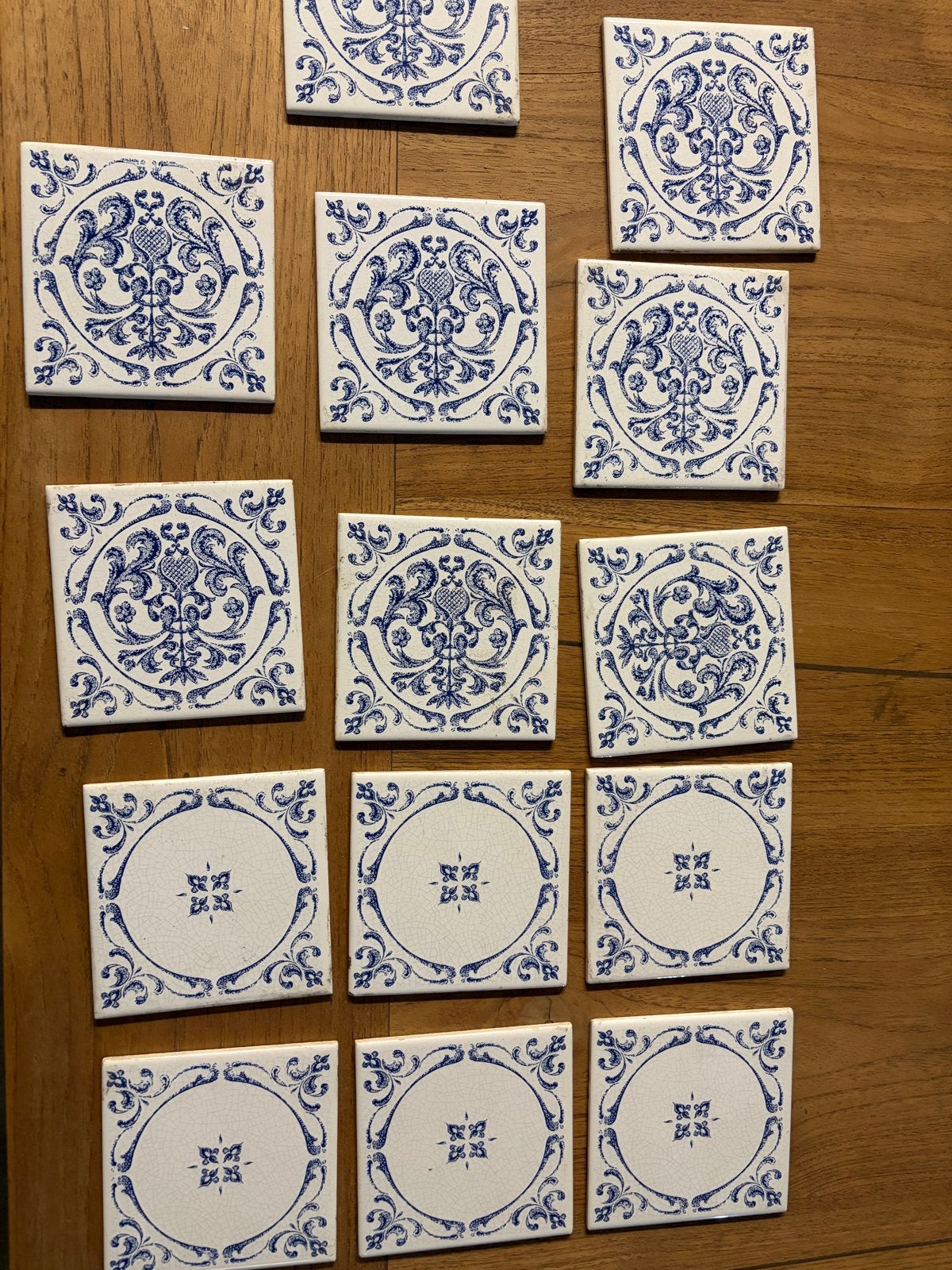 Mooie oude villeroy en boch tegeltjes 14 stuks, Ophalen of Verzenden