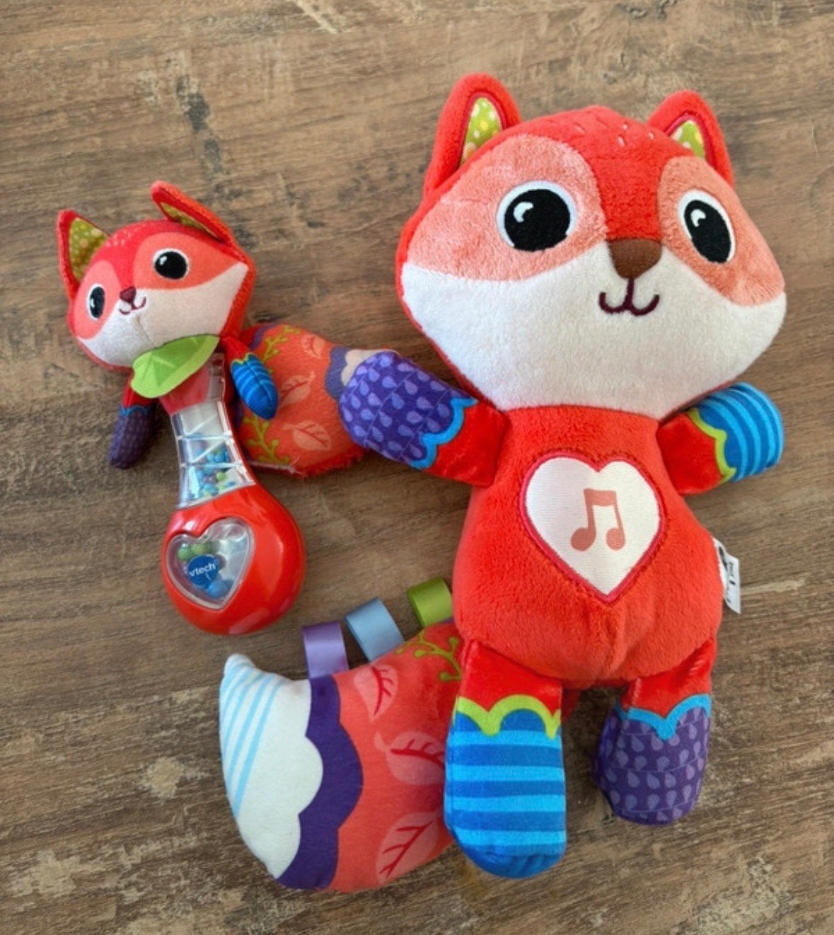 Vtech Vosje Bedtijd en Rammelaar Set, Ophalen of Verzenden, Gebruikt, Rammelaar, Met licht