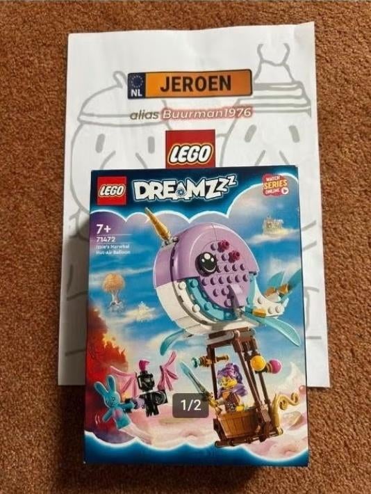 Lego 71472 DreamZzz Izzie's narwal-luchtballon (nieuw&misb), Overige thema's, Lego, Nieuw, Ophalen of Verzenden