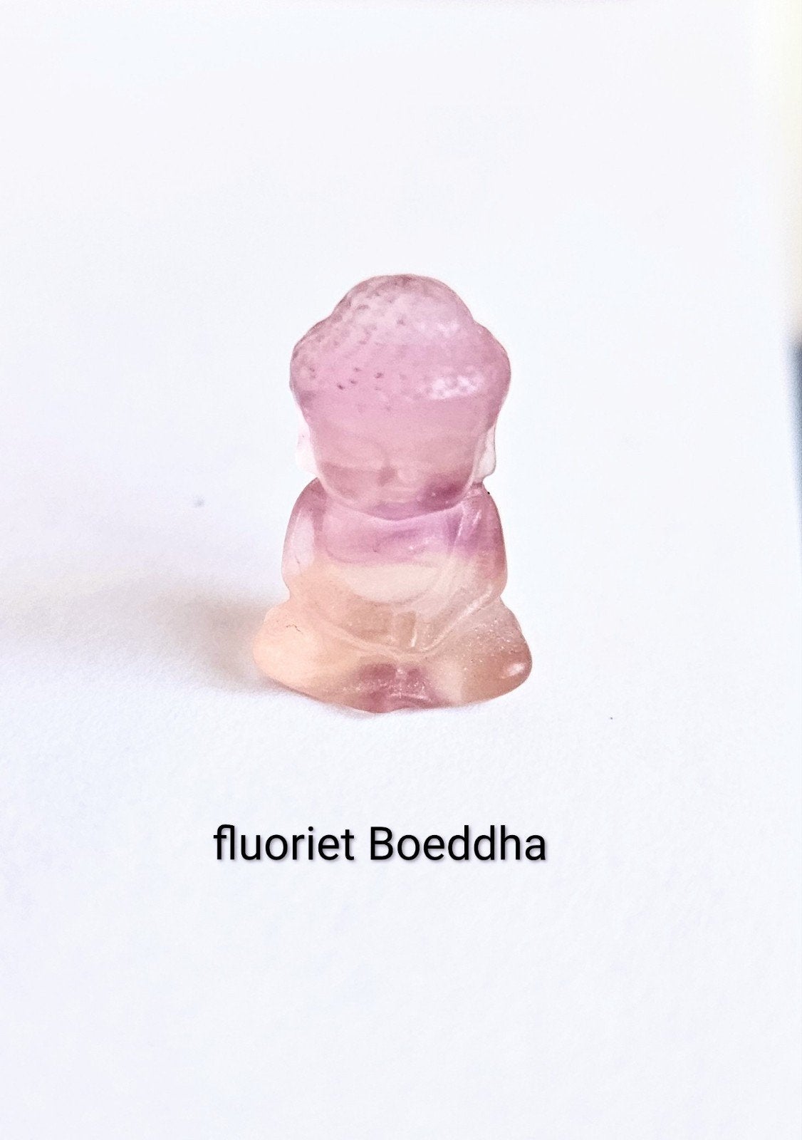 Edelsteen Fluoriet Boeddha carving AFGEPRIJSD, Verzamelen, Mineralen en Fossielen, Ophalen of Verzenden
