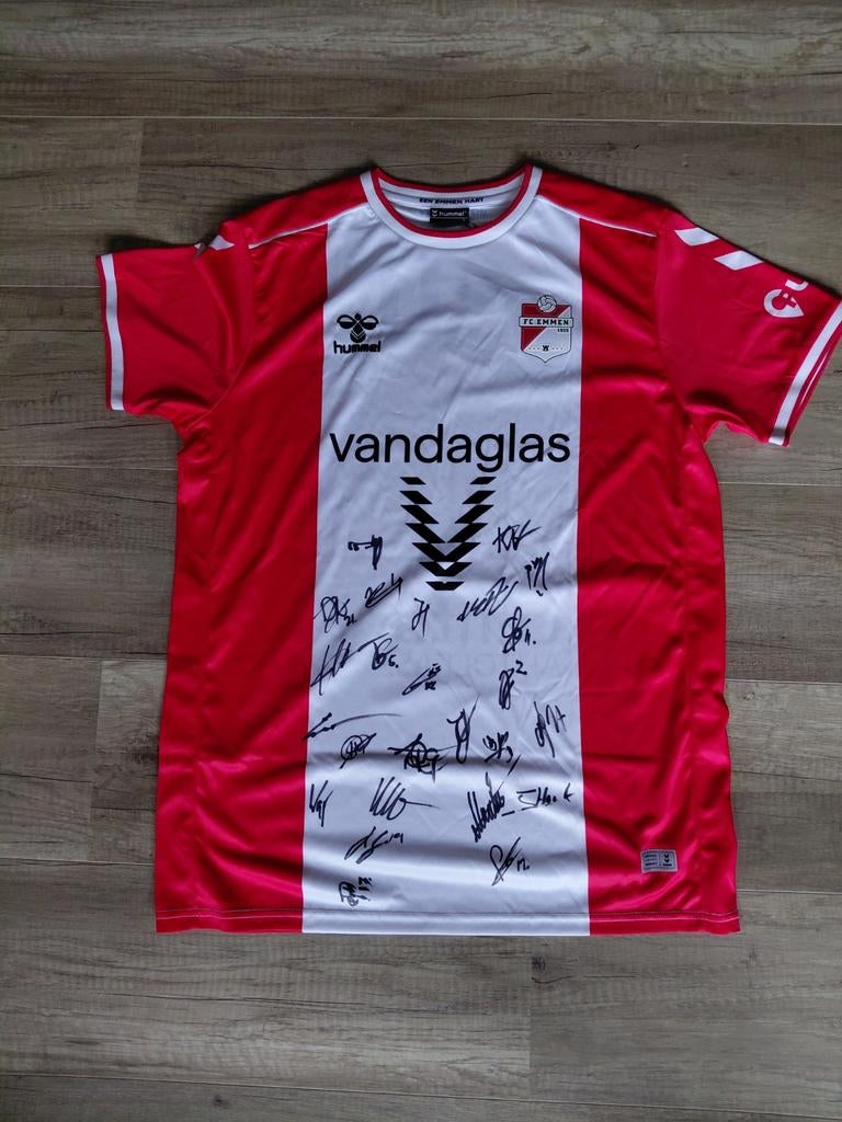 FC Emmen voetbalshirt gesigneerd, Ophalen of Verzenden, Zo goed als nieuw, Voetbal