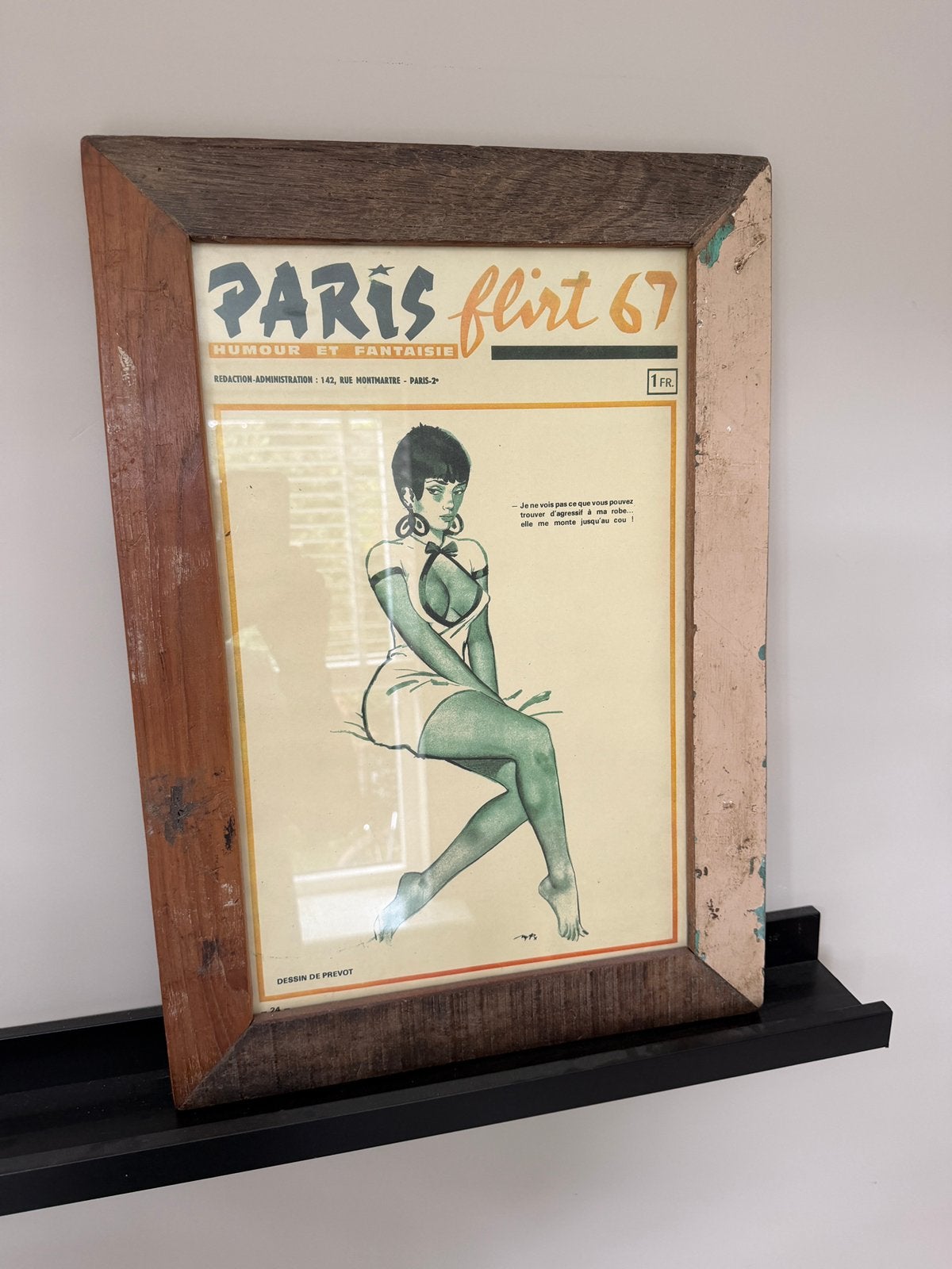 Houten lijst met print., Ophalen, 50 – 75, Minder dan 50 cm, Print