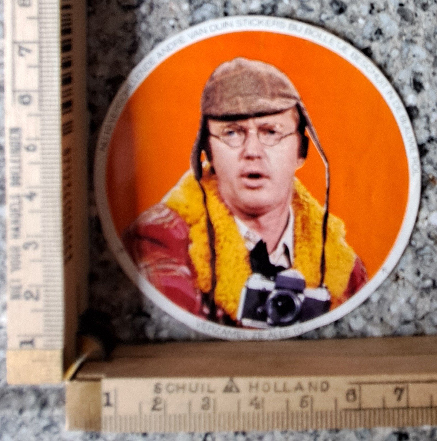 Vintage sticker Andre van Duin Komiek acteur, Ophalen of Verzenden, Zo goed als nieuw, Overige typen