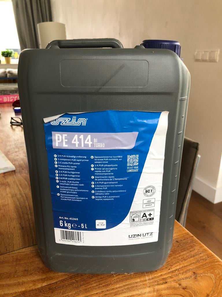 Uzin PE 414 5 liter per fles snelle PUR turbo  primer, Ophalen of Verzenden