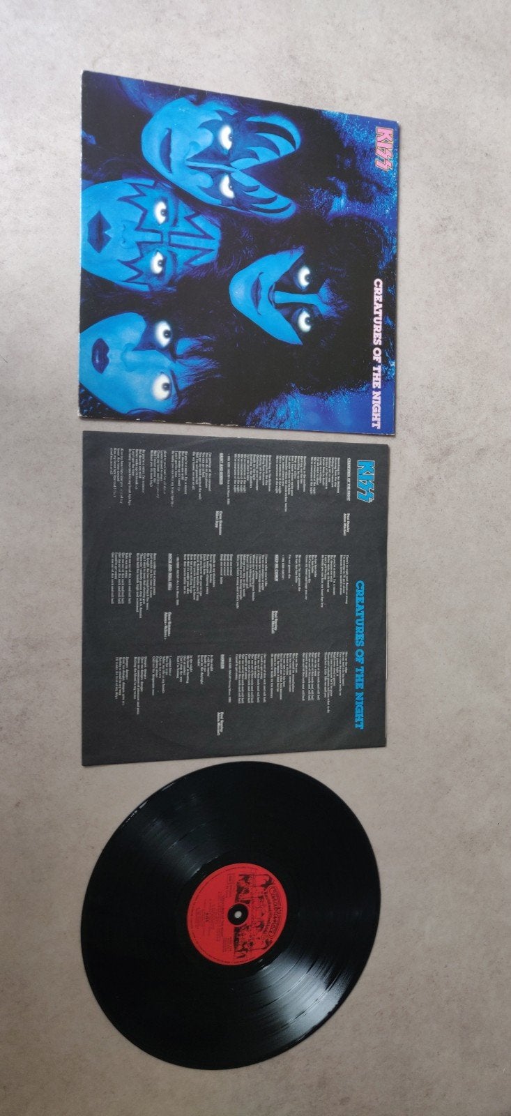 Lp Kiss Creatures of the night made in France red label, Ophalen of Verzenden, Gebruikt
