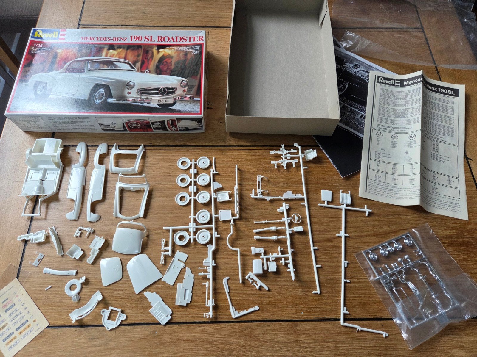 Vintage Revell 1:25 Mercedes 190 SL model kit modelauto, Gebruikt, Auto, Revell, Groter dan 1:32