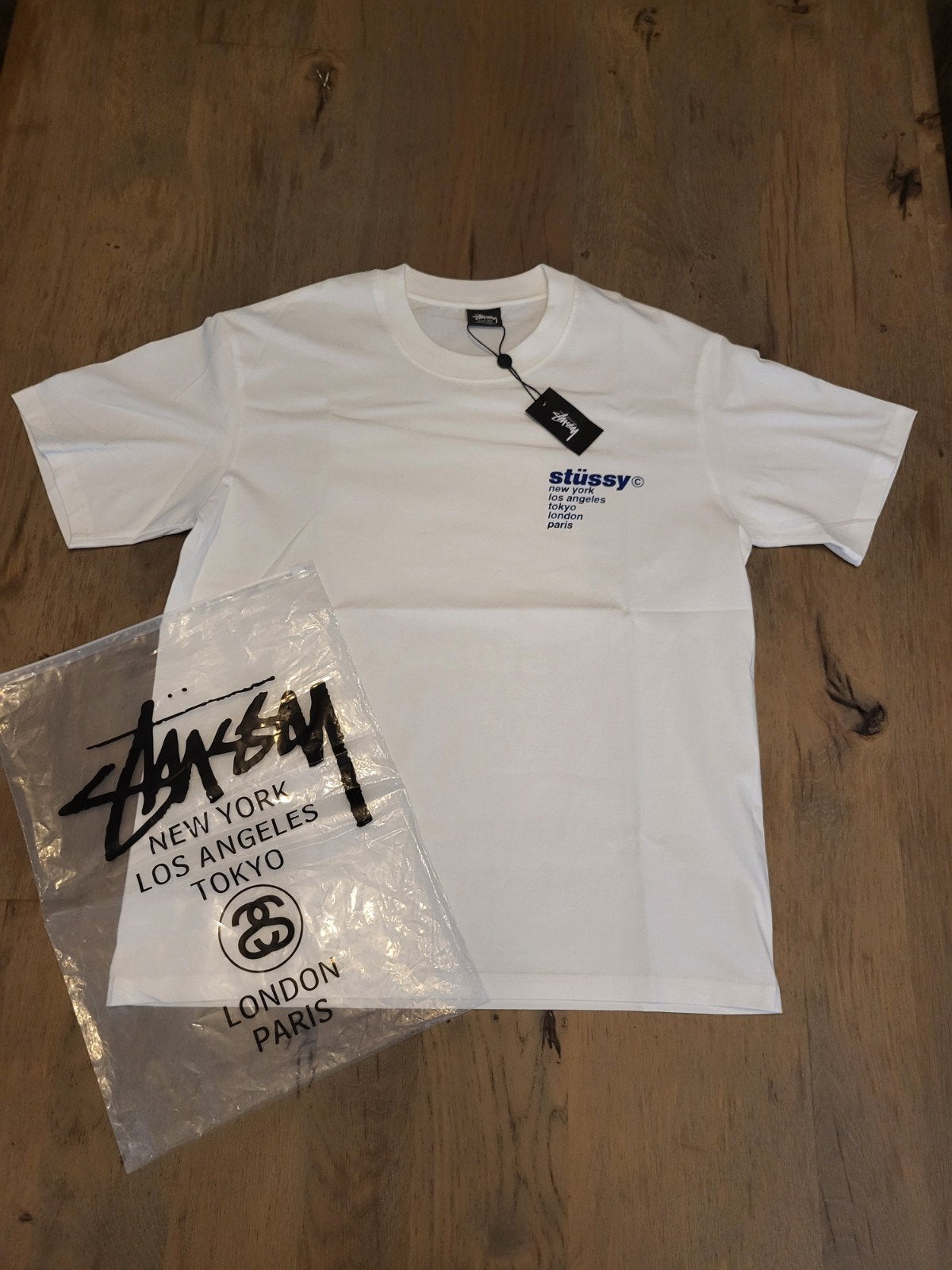 stussy shirt wit, Maat 48/50 (M), Wit, Stussy, Nieuw