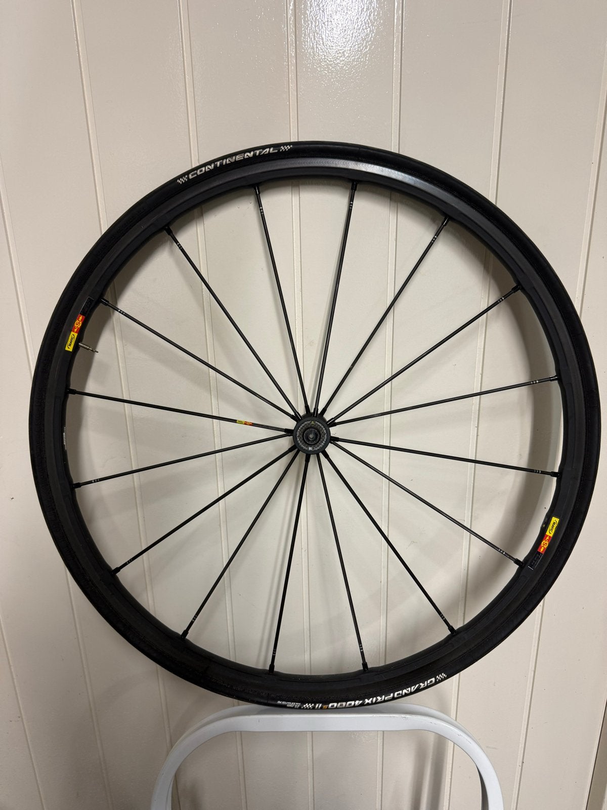 Mavic R SYS slr Wielset met Conti Gp Band 25 mm, Zo goed als nieuw, Racefiets, Carbon, Ophalen