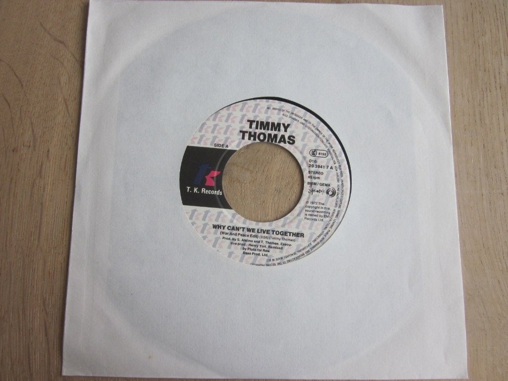 Timmy Thomas - Why can't we live together (remix 1990), Verzenden, 7 inch, Zo goed als nieuw, Pop