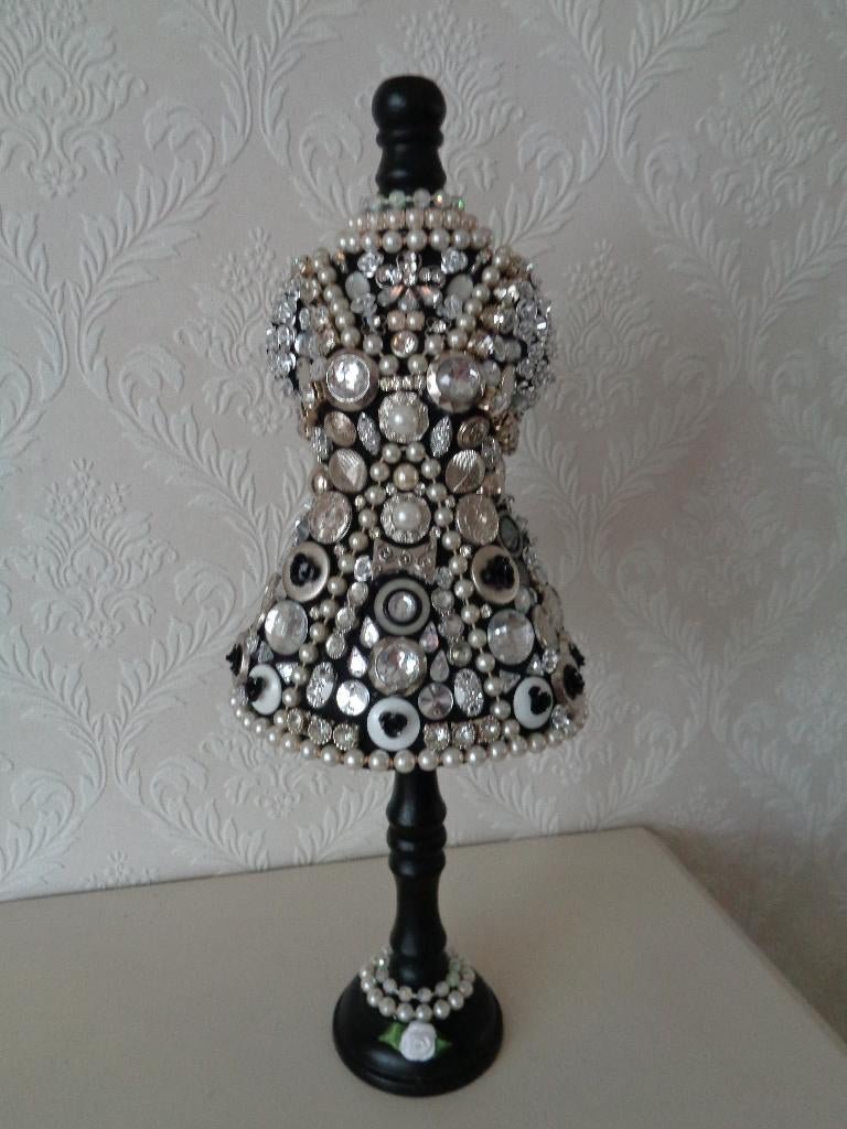 Torso Beeldje Vrouw Zwart Zilver Nr BB2, Verzamelen, Beelden en Beeldjes, Ophalen, Nieuw, Mens
